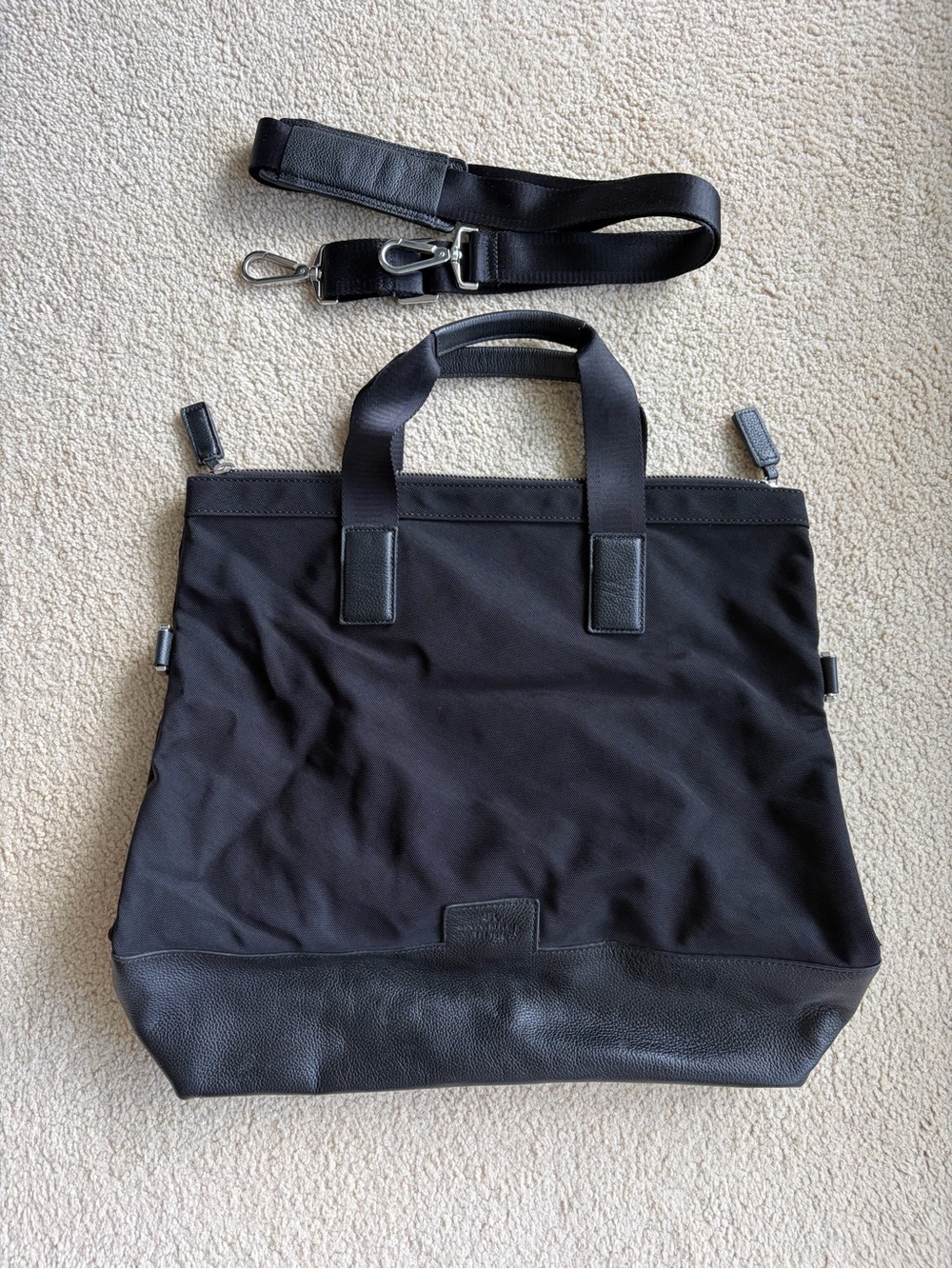 Banana Republic Black Men's Tote Bag with Detachable Strap
